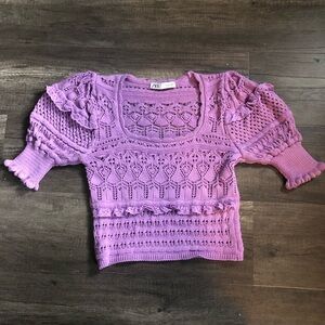 Zara Lavender Knit Sweater